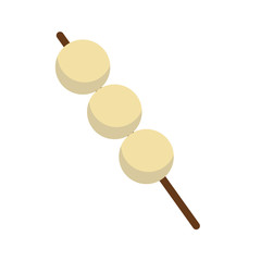 串に刺さった団子　