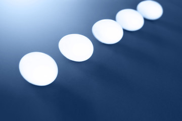 Easter eggs on red background.