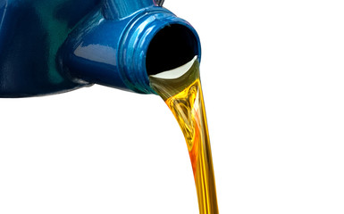 Refueling and pouring oil quality into the engine motor car Transmission and Maintenance Gear...