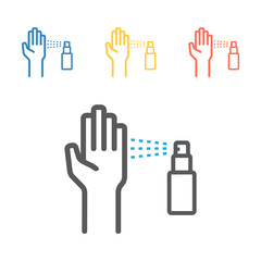 Hand sanitizer icon. Vector signs for web graphics.