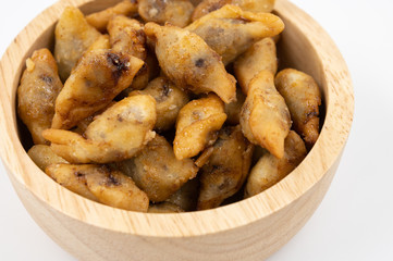 Thai Food, Thai Dessert,  Deep fried stuffed minced fish wrapped with Rice Flour.