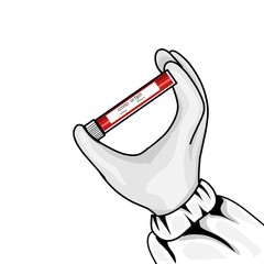 Simple design of illustration covid-19 coronavirus test 