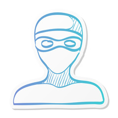 Sticker style icon - Swimming athlete