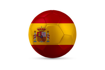 Bandera España País Círculo en Pelota Balón Futbol Soccer Balompié © Jazz White