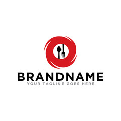 Food logo icon vector. Restaurant logo spoon and fork design template.