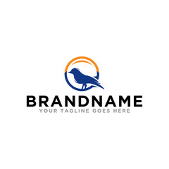 Bird logo icon vector. Simple design bird logo template.