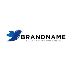 Obraz premium Bird logo icon vector. Simple design bird logo template.