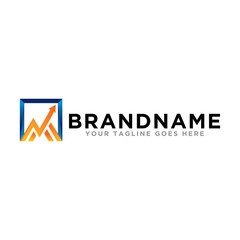 Finance chart logo template. Business finance logo on modern design.
