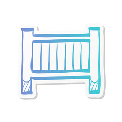 Sticker style icon - Baby bed