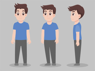 Set of Character Man cartoon concept character