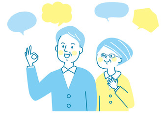 安心する　シニア　夫婦