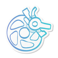 Sticker style icon - Bicycle brake