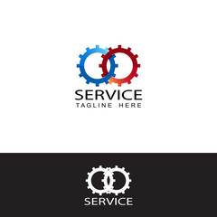 service logo, auto motive logo template design vector