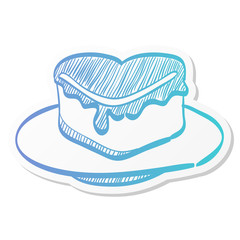 Sticker style icon - Wedding Cake