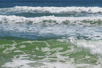 Beautiful ocean water background on Atlantic coast of North Florida 