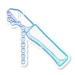 Sticker style icon - Chain whip