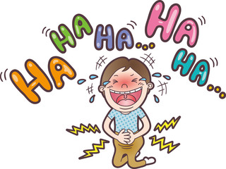 笑いすぎで腹痛　男性