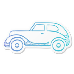 Sticker style icon - Vintage car