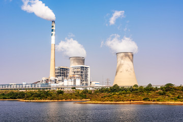 power plant cooling towers steam