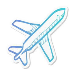 Sticker style icon - Airplane