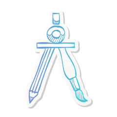 Sticker style icon - Compass