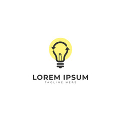 Refresh Ideas with Light Bulb Logo Vector Icon Illustration