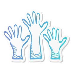 Sticker style icon - Hands