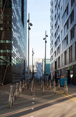 Urban street alley in downtown Oslo - capitol of Norway