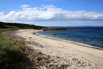Duncansby (Scotland), UK - August 03, 2018: The beach near duncansby head, Scotland, Highlands, United Kingdom