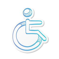Sticker style icon - Disabled access