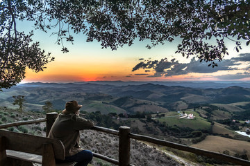 smoking a cigar in full sunset VI