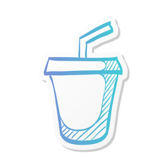 Sticker style icon - Fast food