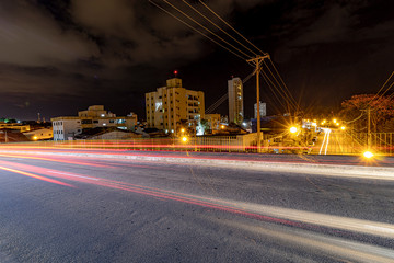 long exposure in night city traffic XI