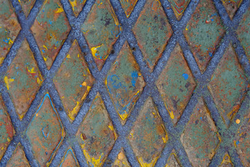 close up cross steel pattern