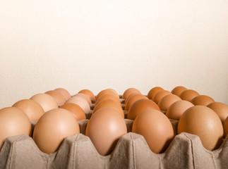 Eggs background with copy space. Health concept. Food high protein