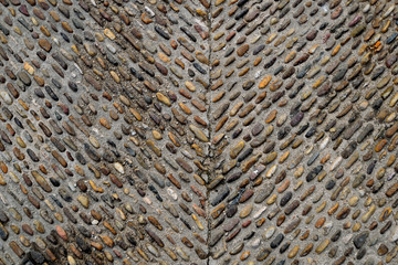 Ancient paving stones close up