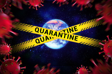 coronavirus, covid-19, 3D image, quarantine illustration