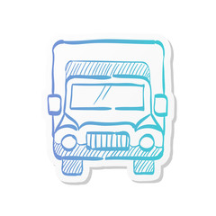 Sticker style icon - Truck