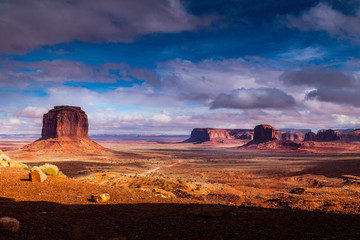 Evening skies over Monument Valley Navajo Tribal Park