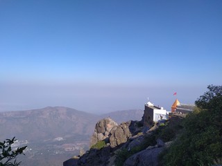 Fototapeta na wymiar Temple on top of mountain
