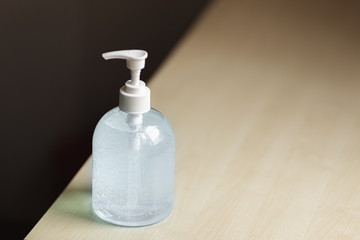 people using alcohol washing hand  to protect  from covid 19  coronavirus .