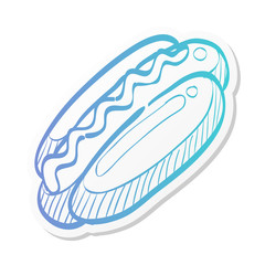 Sticker style icon - Hot dog