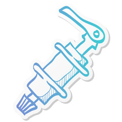 Sticker style icon - Bicycle hub