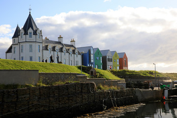 John O'Groats (Scotland), UK - August 04, 2018: The inn at John O'Groats, Caithness, Scotland,...