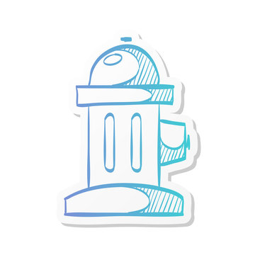 Sticker style icon - Hydrant
