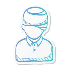 Sticker style icon - Injured head