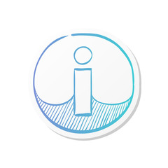 Sticker style icon - Info sign