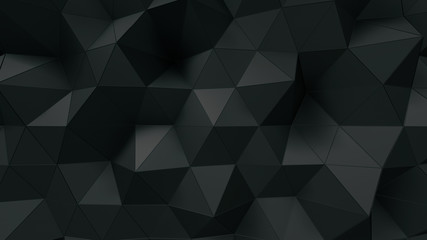 Fototapeta premium Geometric Polygon Wall abstract mesh structure 3D illustration background