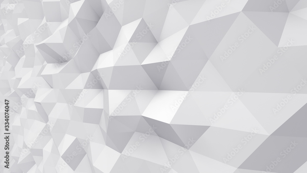 Fototapete geometric polygon wall abstract mesh structure 3d illustration background
