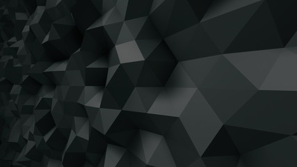 Geometric Polygon Wall abstract mesh structure 3D illustration background